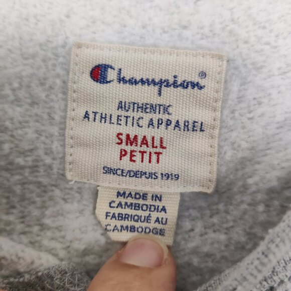 Champion Men's Authentic Athletic Sweatshirt Size S Gray Cotton Blend Activewear - Picture 2 of 8